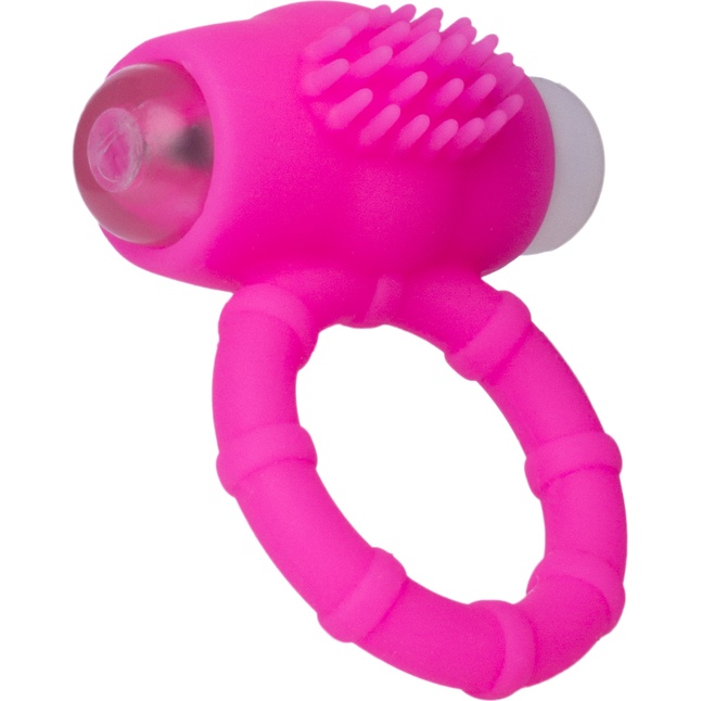 Розовое эрекционное виброкольцо A-toys. Фотография 3.