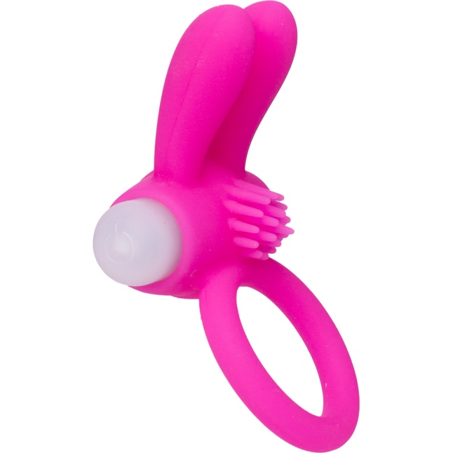 Розовое эрекционное виброкольцо A-toys с ушками. Фотография 3.