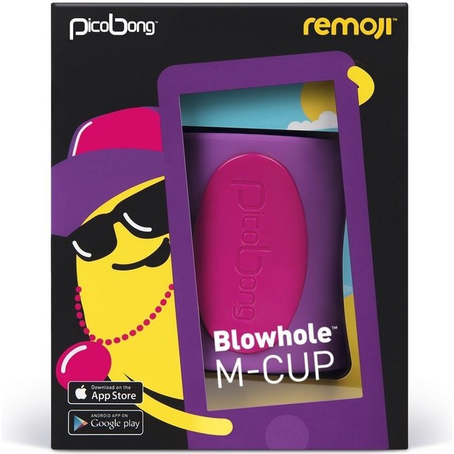 Фиолетовая виброчаша для мастурбации BLOWHOLE M-CUP. Фотография 2.