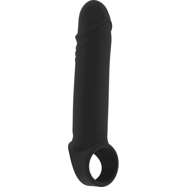 Чёрная удлиняющая насадка Stretchy Penis Extension No.31 - Sono