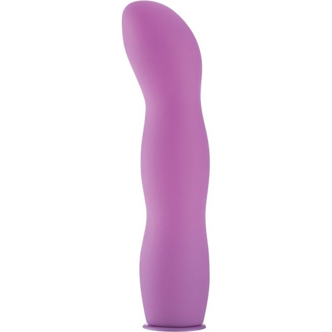 Фиолетовый страпон Deluxe Silicone Strap On 10 Inch с волнистой насадкой - 25,5 см - Ouch!. Фотография 3.