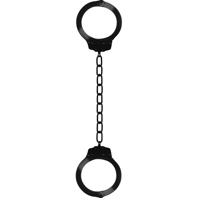 Чёрные металлические кандалы Metal Ankle Cuffs - Shots Toys