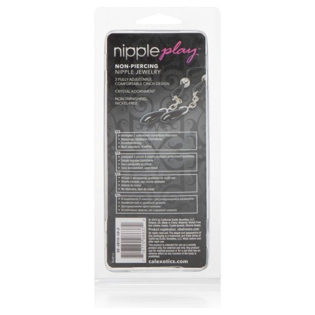 Зажимы на соски Nipple Play Non-Piercing Nipple Jewelry Onyx - Nipple Play. Фотография 3.