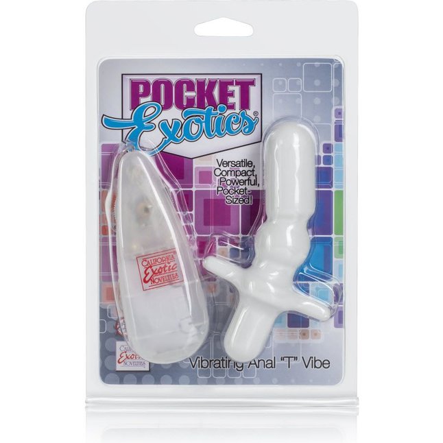 Вибромассажёр простаты Pocket Exotics Vibrating Anal T Vibe - 12,8 см - Pocket Exotics. Фотография 3.