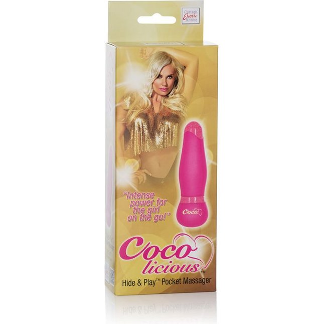 Розовый мини-вибромассажер Coco Licious Hide Play Pocket Massagers - 9 см - Coco Licious. Фотография 3.