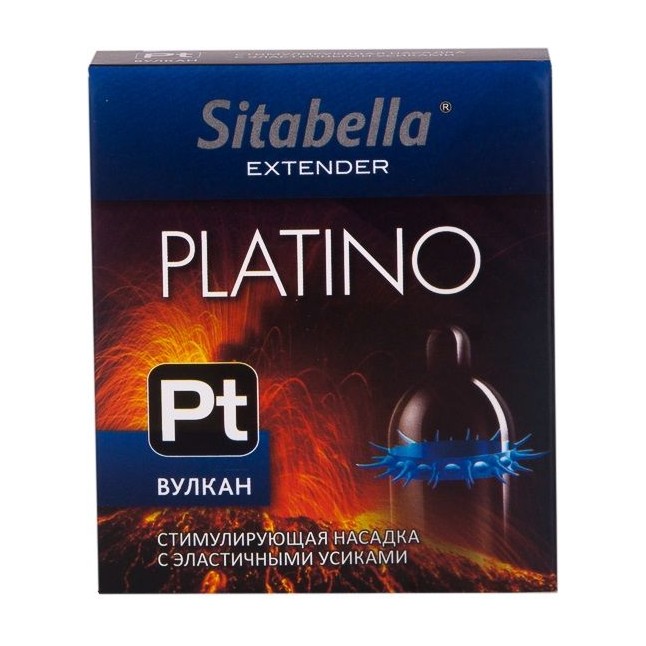 Стимулирующая насадка с усиками Platino Вулкан - Sitabella condoms