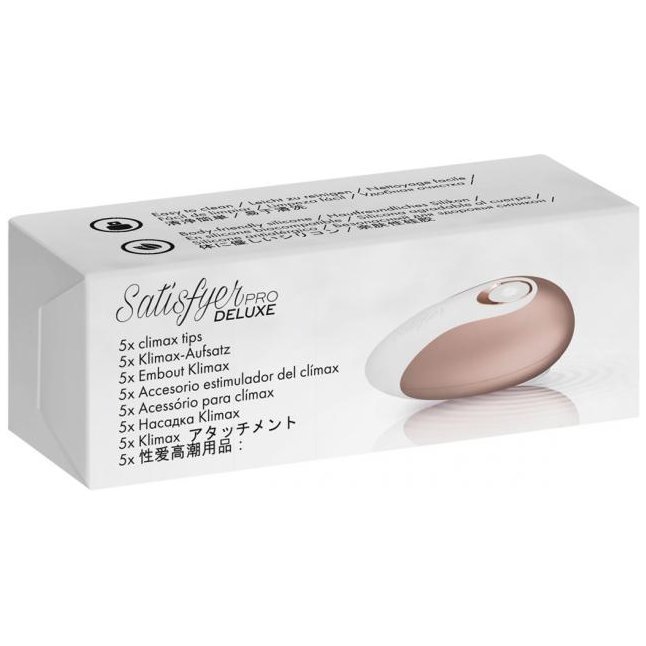 Набор из 5 сменных насадок для стимулятора Satisfyer Pro Deluxe. Фотография 2.