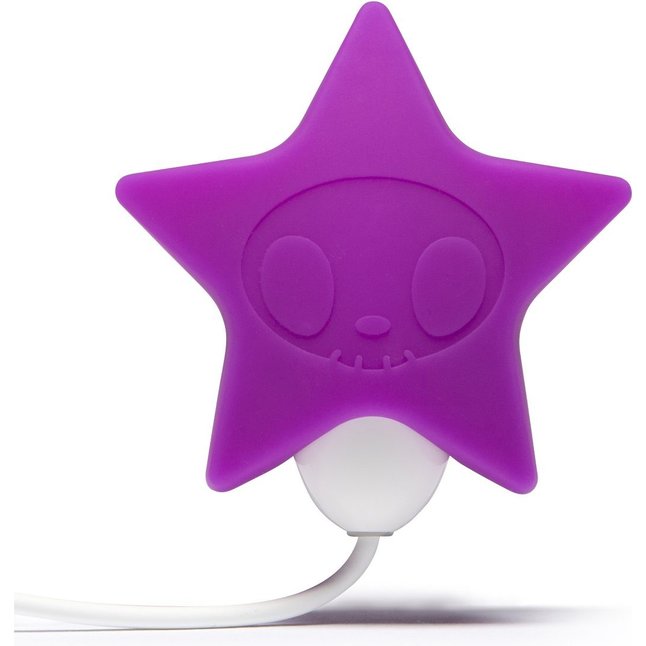 Фиолетовый клиторальный стимулятор-звезда SILICONE PINK STAR CLITORAL VIBRATOR. Фотография 4.