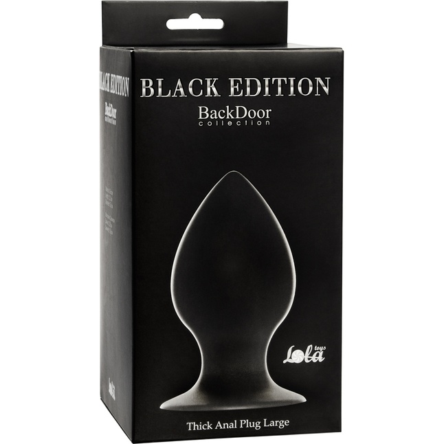 Чёрная анальная пробка Thick Anal Plug Large - 11,5 см - Back Door Collection Black Edition. Фотография 2.