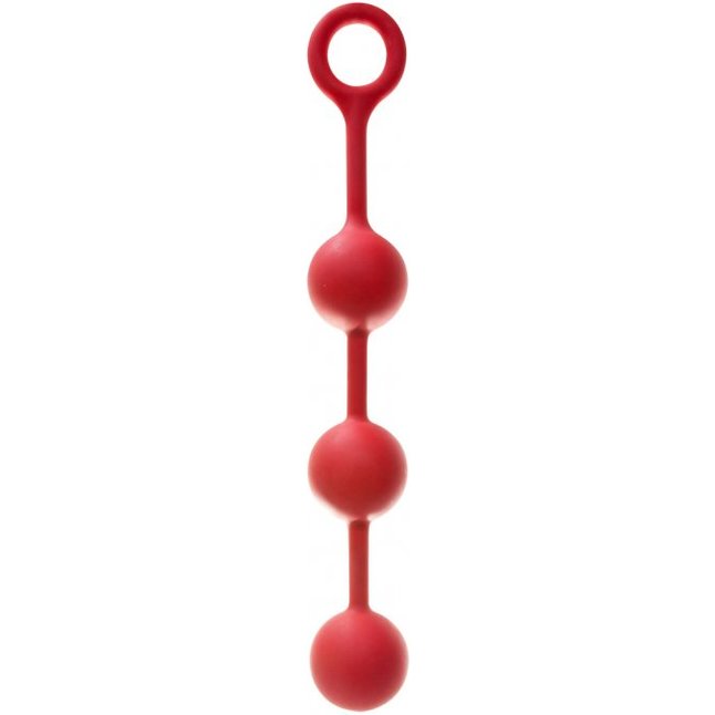 Гигантские красные анальные шарики из силикона - 42 см