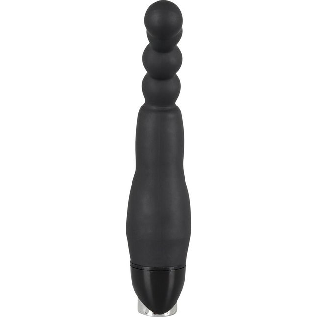 Чёрный анальный вибратор Vibrator with small balls - 22 см - You2Toys. Фотография 2.