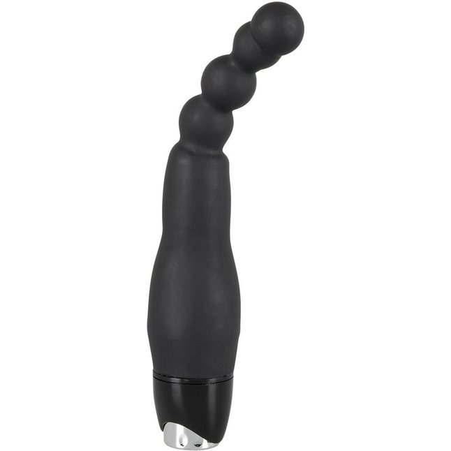 Чёрный анальный вибратор Vibrator with small balls - 22 см - You2Toys