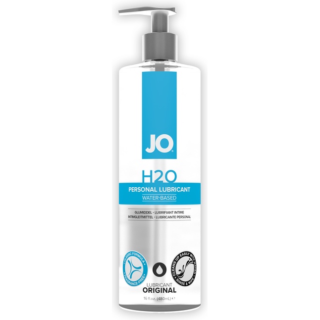Лубрикант на водной основе JO Personal Lubricant H2O с дозатором - 480 мл - JO H2O Classic