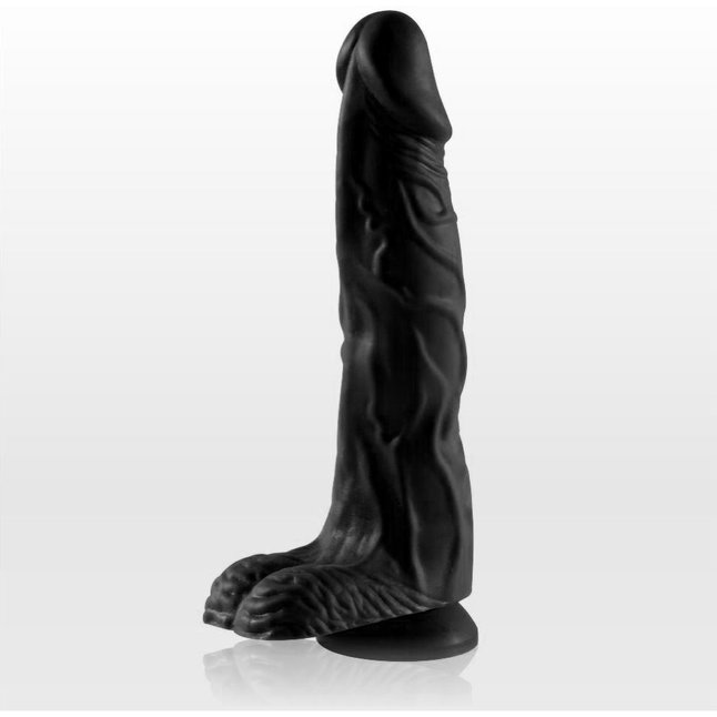 Чёрный фаллоимитатор Sitabellа с присоской в основании - 18,8 см - Real Toys Collection