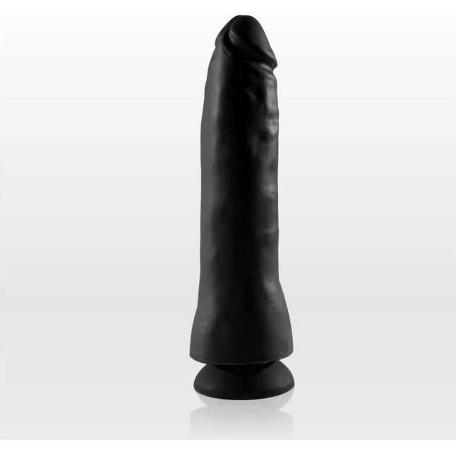 Чёрный фаллоимитатор без мошонки с присоской в основании - 18 см - Real Toys Collection
