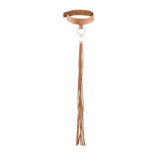 Коричневый ошейник с кистями Tassel Choker