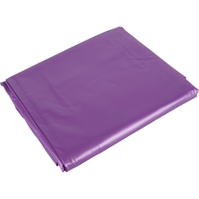 Фиолетовая виниловая простынь на двуспальную кровать - Fetish Collection. Фотография 3.