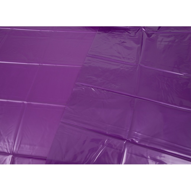 Фиолетовая виниловая простынь на двуспальную кровать - Fetish Collection. Фотография 4.