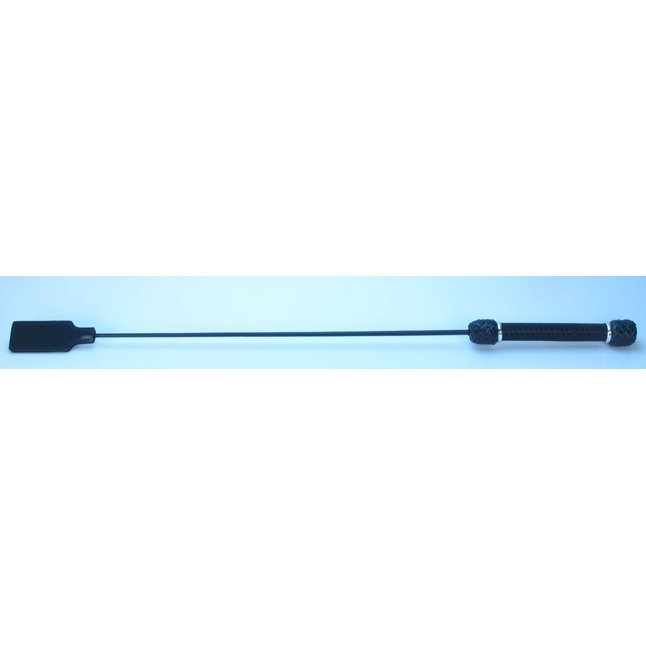Чёрный профессиональный стек с тисненной ручкой - 73 см