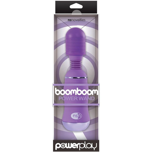 Фиолетовый вибромассажер с усиленной вибрацией BoomBoom Power Wand - Power Play. Фотография 3.