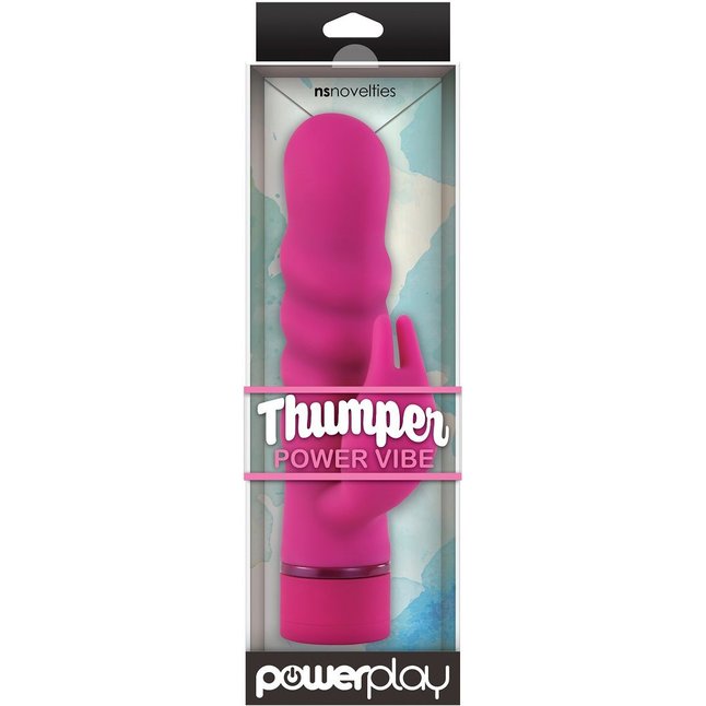 Вибромассажер с клиторальным стимулятором Thumper Power Vibe - 18,8 см - Power Play. Фотография 2.