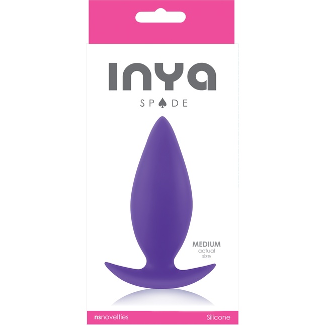 Фиолетовая анальная пробка для ношения INYA Spades Medium - 10,2 см - INYA. Фотография 2.