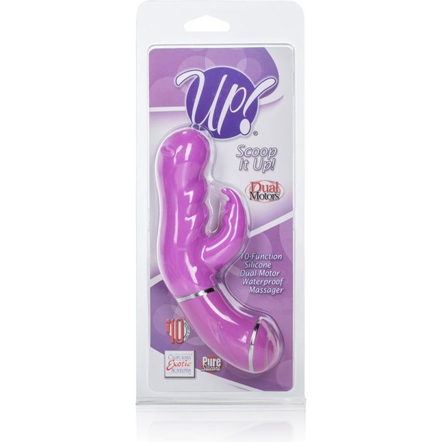 Фиолетовый вибромассажер Up! Scoop it Up! - 17,8 см - Up!. Фотография 2.