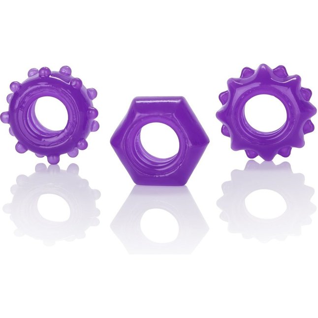 Набор из 3 колец на пенис Reversible Ring Set - Rings!. Фотография 2.