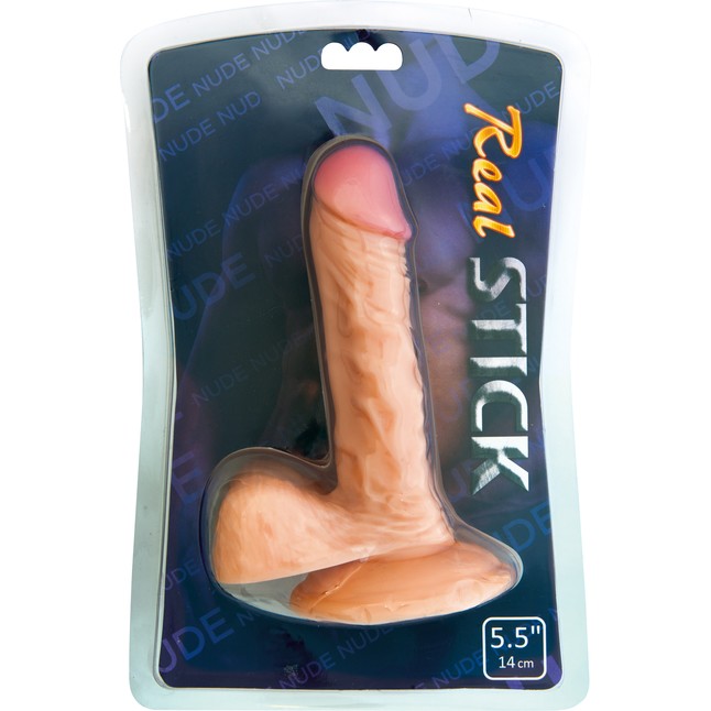 Небольшой фаллоимитатор на присоске - 16 см - RealStick Nude. Фотография 2.