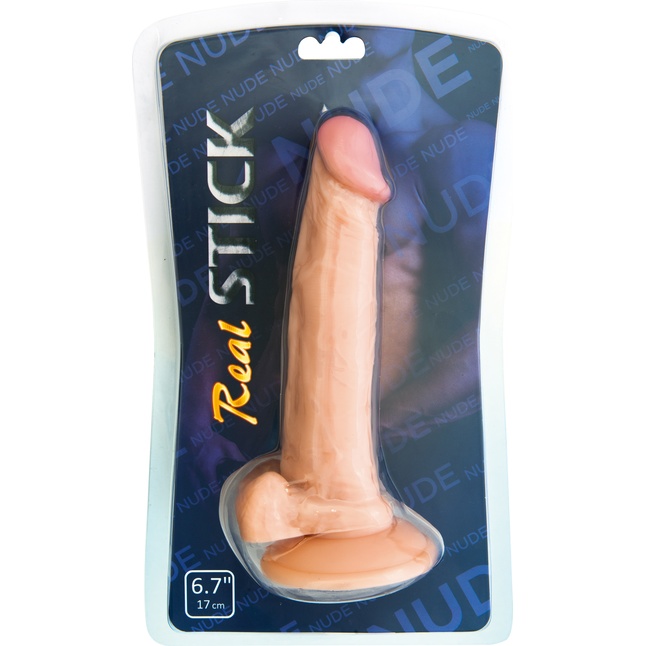 Фаллоимитатор средних размеров на присоске - 20 см - RealStick Nude. Фотография 2.
