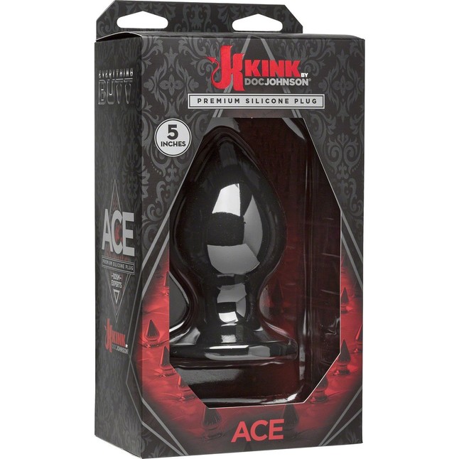 Анальная пробка из силикона Kink Ace Silicone Plug 5 - 12,7 см - Kink. Фотография 2.