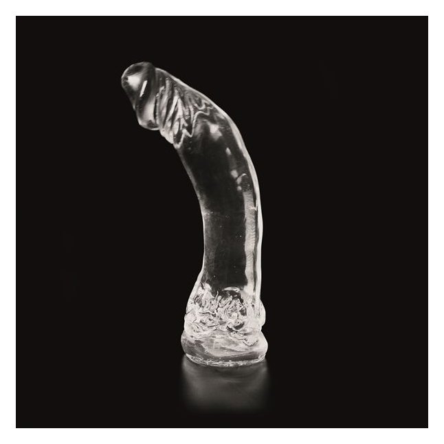 Прозрачный фаллос-гигант Dark Crystal Dennis - 35 см