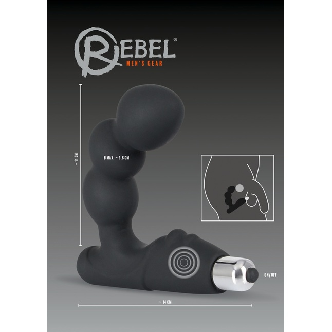 Стимулятор простаты с вибрацией Rebel Bead-shaped Prostate Stimulator - You2Toys. Фотография 4.