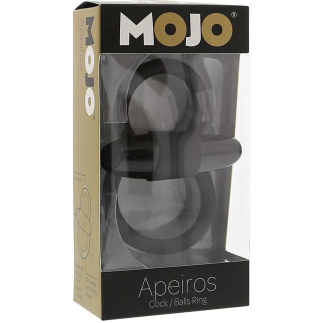 Эрекционное кольцо с подхватом и вибростимулятором MOJO APEIROS VIBRATING COCK / BALLS RING - Mojo. Фотография 2.