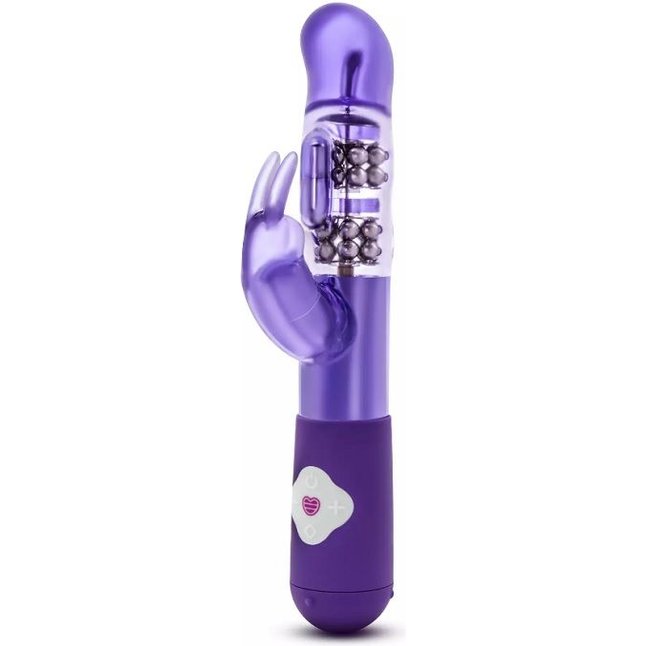 Фиолетовый вибратор с клиторальной стимуляцией G Rabbit - 26 см - Luxe