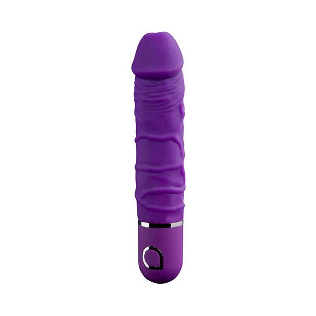 Фиолетовый вибратор-реалистик ABIA KRATOS - 17,8 см
