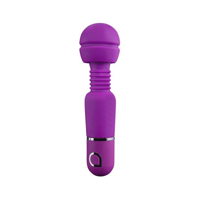 Фиолетовый вибратор с шаровидной головкой на гибкой шее ABIA SELENE - 17,8 см