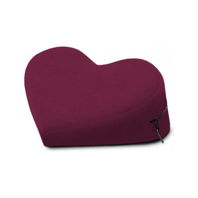 Бордовая подушка-сердце для любви Liberator SE Retail Heart Wedge