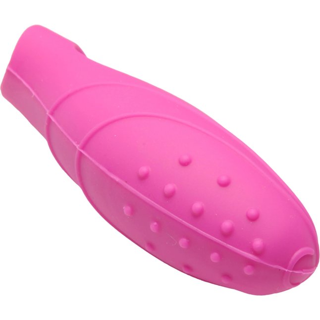 Розовая насадка на палец с вибрацией Bang Her Silicone G-Spot Finger Vibe - Frisky. Фотография 2.