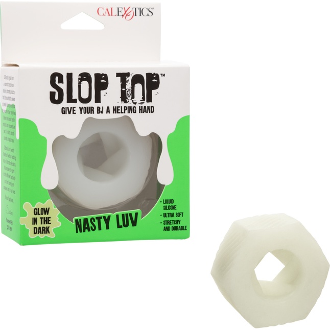 Белый мастурбатор-бампер из жидкого силикона Nasty Luv - Slop Top. Фотография 2.