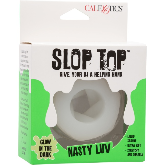 Белый мастурбатор-бампер из жидкого силикона Nasty Luv - Slop Top. Фотография 8.