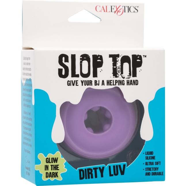 Фиолетовый мастурбатор-бампер из жидкого силикона Dirty Luv - Slop Top. Фотография 8.