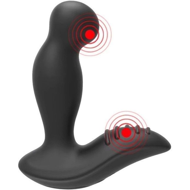 Черный вибромассажер простаты 3,5’’ P-spot Massager - 12,5 см. Фотография 4.