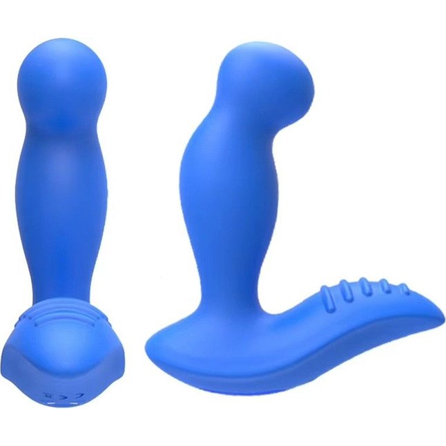 Синий вибромассажер простаты 3,5’’ P-spot Massager - 12,5 см. Фотография 3.