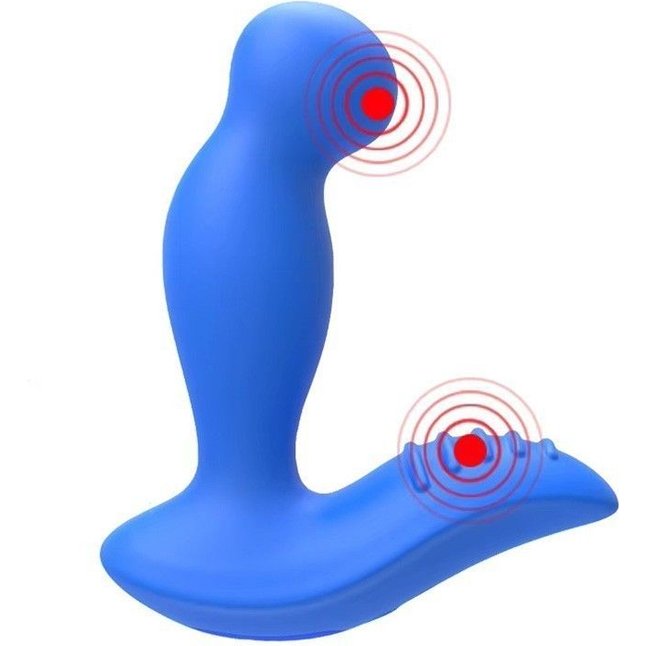 Синий вибромассажер простаты 3,5’’ P-spot Massager - 12,5 см. Фотография 4.