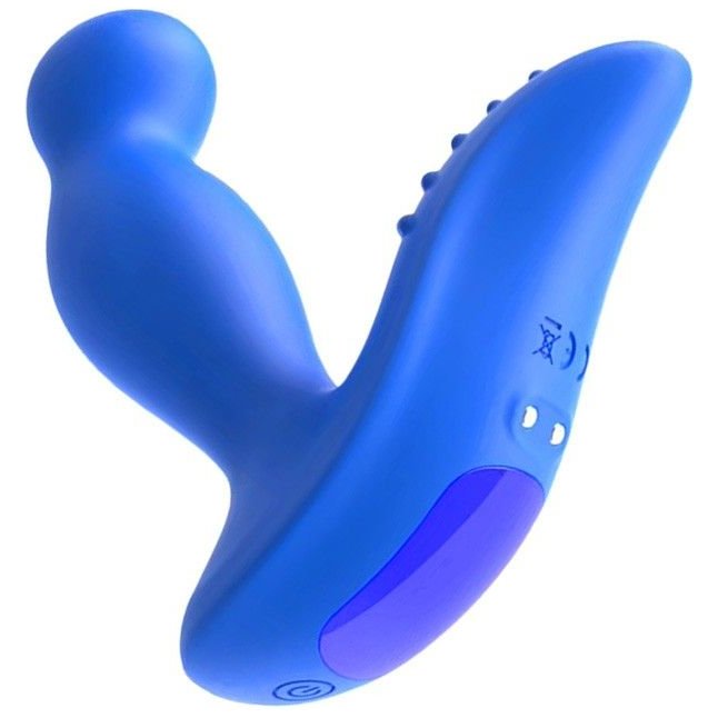 Синий вибромассажер простаты 3,5’’ P-spot Massager - 12,5 см