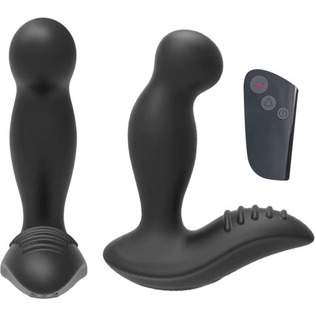 Черный вибромассажер простаты 3,5’’ Remote Control P-spot Massager - 12,5 см. Фотография 3.