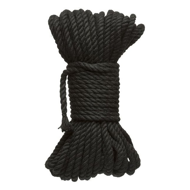 Черная верёвка для связывания и фиксации Bind Tie - 15,24 м