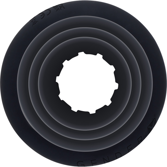 Черный вибростимулятор со съёмной насадкой Echo - 15,3 см. Фотография 8.