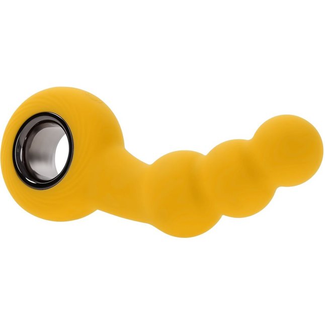 Желтая анальная вибропробка Bumble - 14,9 см. Фотография 4.